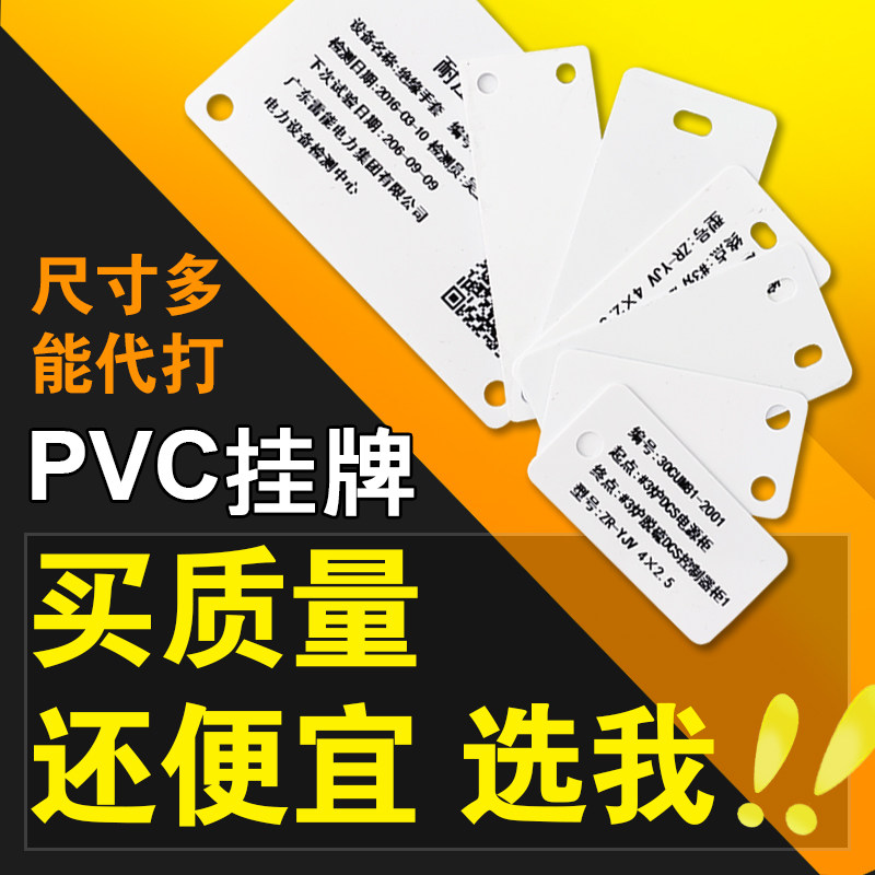 Chuangshuo nameplate PVC plastic signage cable signage wire signage blank equipment hanging tag custom