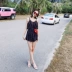 Bộ đồ bơi nữ một mảnh 2018 mới bảo thủ bong bóng nóng bỏng mùa xuân che bụng thon thả gợi cảm của học sinh váy đen
