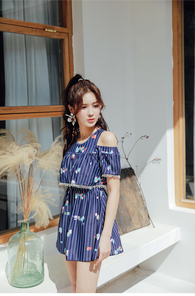 Yi Meishan Đồ bơi Phụ nữ Xiêm Váy che bụng Slim Sinh viên Hàn Quốc Dễ thương Nhỏ tươi Bảo thủ Spa Đồ bơi - Bộ đồ bơi One Piece đồ bơi liền thân dài tay