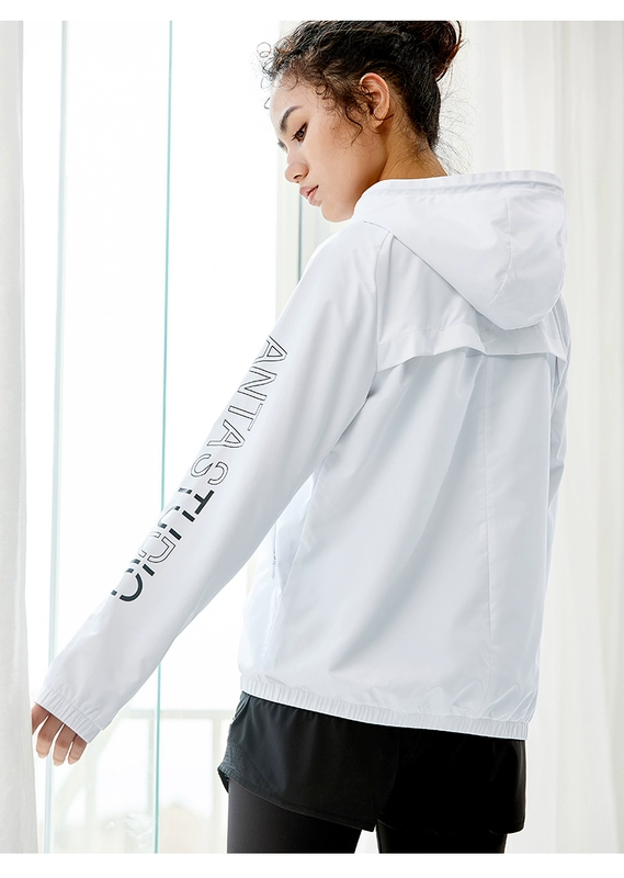Áo khoác nữ Anta 2019 xuân mới trùm đầu áo khoác cardigan đơn áo khoác thể thao giản dị nữ 96917610 - Áo khoác thể thao / áo khoác áo khoác lining nữ