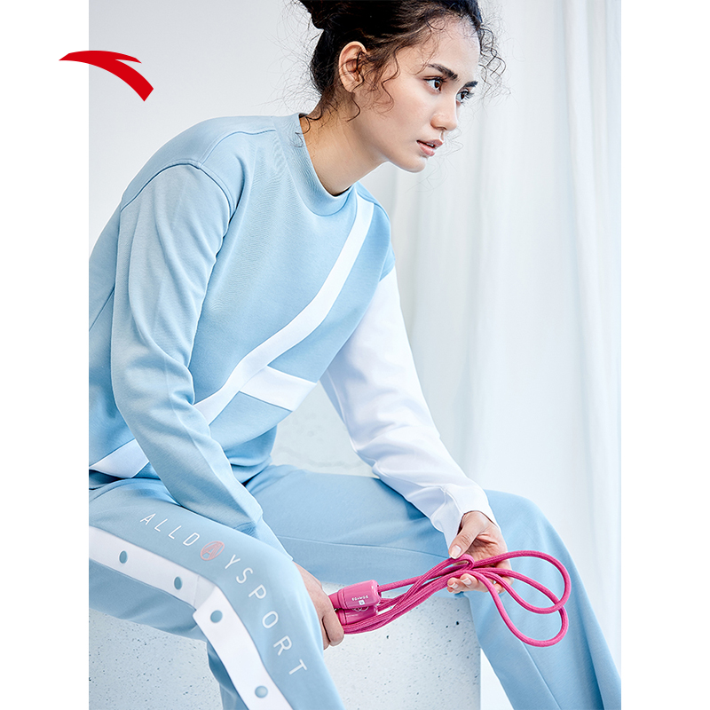Áo len nữ Anta 2019 xuân mới vòng cổ dài tay áo thun thời trang giản dị 16917702K - Thể thao lông cừu / jumper áo thun tay dài nam cao cấp