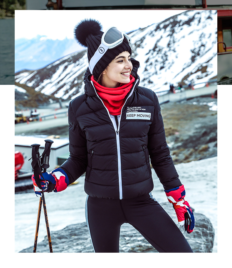 Anta xuống áo khoác của phụ nữ 2017 mùa đông mới thể thao ấm độn áo khoác trùm đầu windproof xuống áo khoác áo phao lông vũ trẻ em