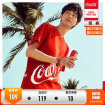 Anta Coca-Cola co-name short-sleeved mens sports shirt 2021 official flagship summer new sports T-shirt men