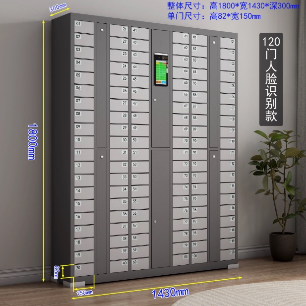 Smartphone Storage Cabinet, Employee Facial Recognition Mobile Phone Storage Cabinet, Swipe Card Password Charging Cabinet, Fingerprint Safe Box