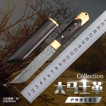 Wilderness seeking to be sharp and portable outdoor small knife forging and beating VG10 Damascus Steel knife pattern steel straight cutter