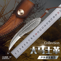 Wilderness Courtson Damascus Steel Knife Anti-Body Collection Cutter Eagle Claw Cutter Claw Knife Pure Handmade Creative Small Knife