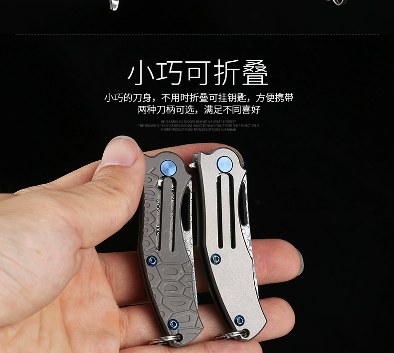 Dao thép ngoài trời Damascus Dao gấp dao tự vệ Dao Saber bỏ túi Dao kéo trái cây Dao Thụy Sĩ Mini Carry