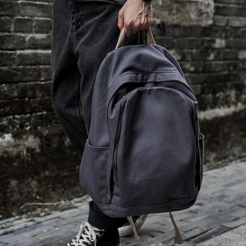 Original Cebu Wind Large Cap Canvas Double Shoulder Bag Men Tide Day fashion Shoulder Bag Casual Travel Bag Student Computer School Bag