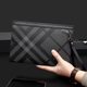 European and American light luxury business clutch bag, men's high quality large plaid hand bag, business clip bag, envelope bag, fashion hand bag