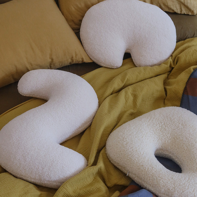 NICEONE Original ins Sadied Silent Wind Geometric Shape Circle Suede Pillow Living-room Sofa Personality Cushions Soft-fit