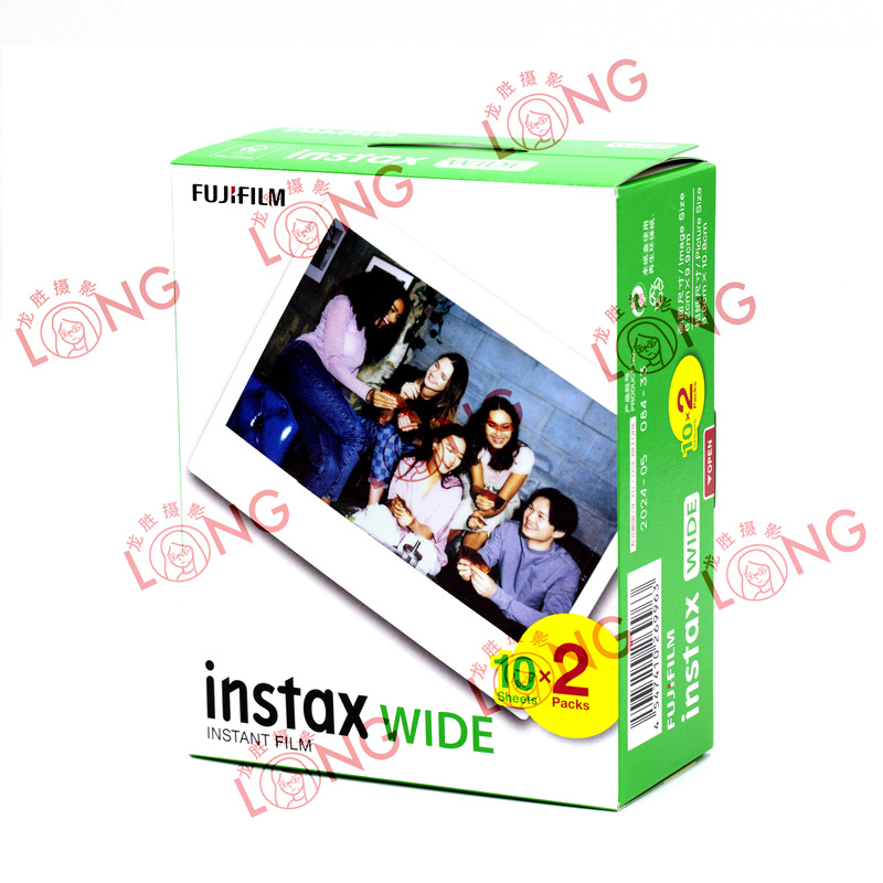 Fujifilm Instax Instant Photo Paper, Wide Format White Border Film 20 Sheets 5inch White Border