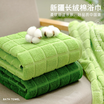 Bath towels Women green Home pure cotton water absorbent 2021 new large can be worn with wrapping thin and adult full cotton not easy to fall