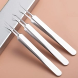 Черная голова акне профессионально высокая высокая точка зрения заостренная ультра -фабрика 镊 Чистый инструмент носовой иглы с прыщами.