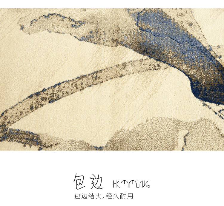 Thảm trải sàn St. Valentine mới của Trung Quốc Zen Phong cách Trung Quốc Light Luxury Ink Style Lotus Net Red Cùng phòng ngủ - Thảm thảm nhung trải giường