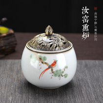 Ink Van Ceramic Incense Burner Scents Cup Sepal Fire air smoked stove fragrant with the use of charcoal Smoked incense Home Indoor Chants Tools