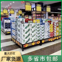 Supermarket Pile Head Shelving Shelves Special Price Promotion Desk Milk Rack Snack Shelf Display Rack Steel Wood Layer Cabinet Ground Pile