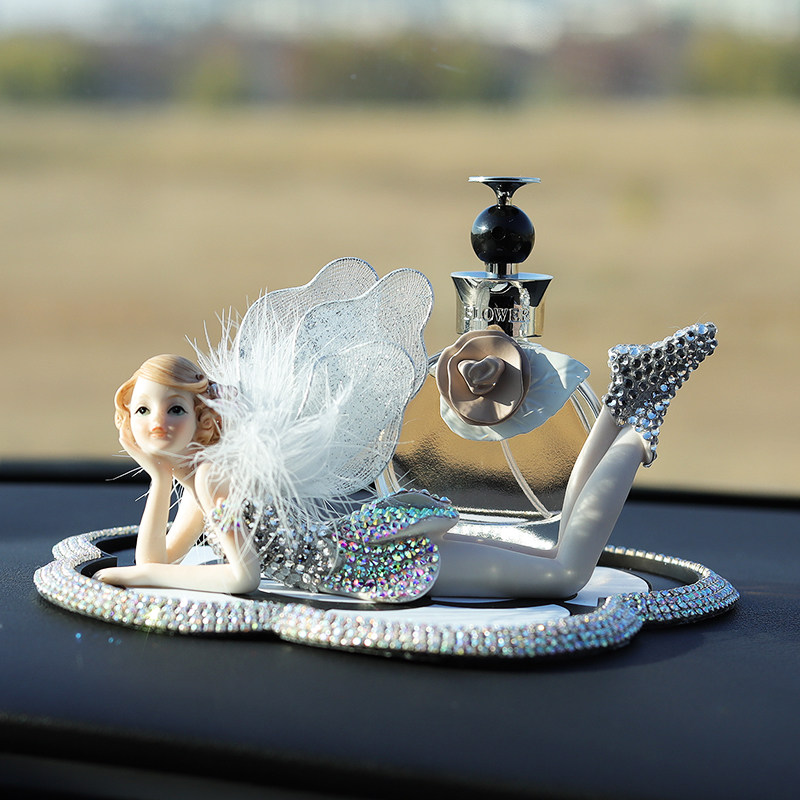 Car Perfume Pendulum inserts Diamond Creativity Inside Car Cute Angel Doll Flowers Fairy Beauty Swing Ornament Gift
