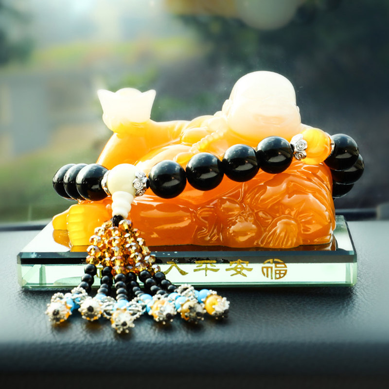 Car perfume seat swing piece Christmas Eve Lucky Buddha Pearl Perfume Adornment Creative Sedan Inner Dolly Gift