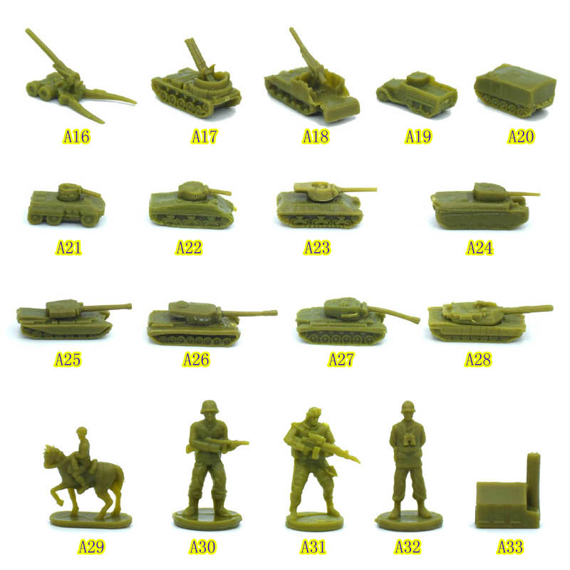Grand Strategy A-Axis and Allied Powers World War II Board Game Chess Model Tank Chariot Soldier Transporter 