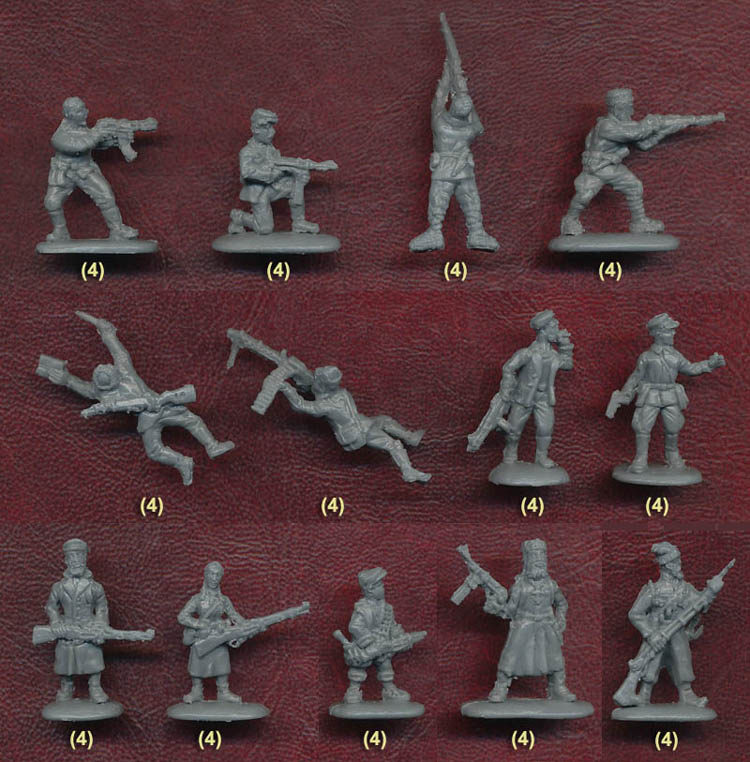 Strelets M085 1:72 World War II soldier model Soviet infantry Soviet guerrilla (summer dress)