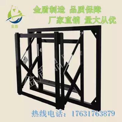 TV display integrated advertising splicing large screen hydraulic front maintenance bracket telescopic self-elastic wall Wall vertical installation