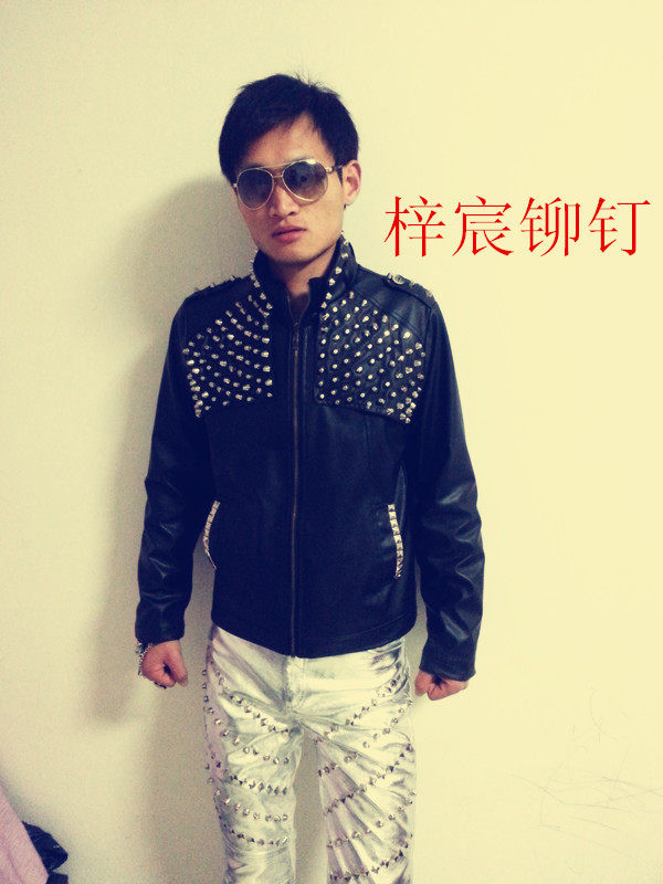 Pantalon cuir homme serré - Ref 1485352 Image 47