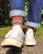 glen clyde chup wool stockings low speed handmade Japanese barrel woven socks Christmas socks