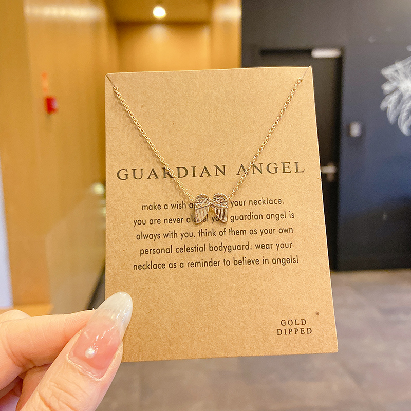 Wing Pendant - GoldTwelve constellations constellation Pendants 2021 new pattern Simplicity Necklace female Minority Sense of design Light luxury lovers necklace