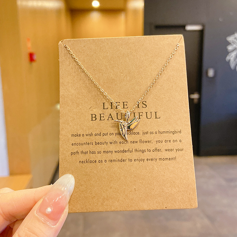 Bird Pendant - GoldTwelve constellations constellation Pendants 2021 new pattern Simplicity Necklace female Minority Sense of design Light luxury lovers necklace