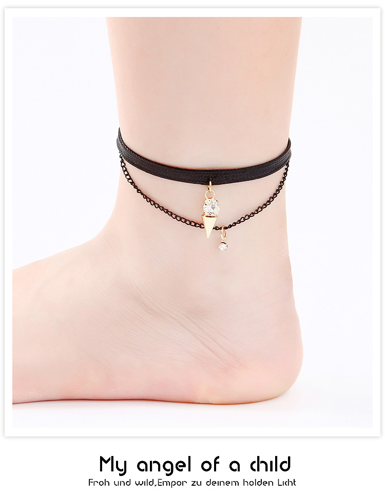 Vòng chân nữ phiên bản Hàn Quốc của chiếc chuông đơn giản học sinh cá tính thời trang retro đôi chân nhẫn Sen tươi bạn gái trang trí vòng chân cá chép nữ
