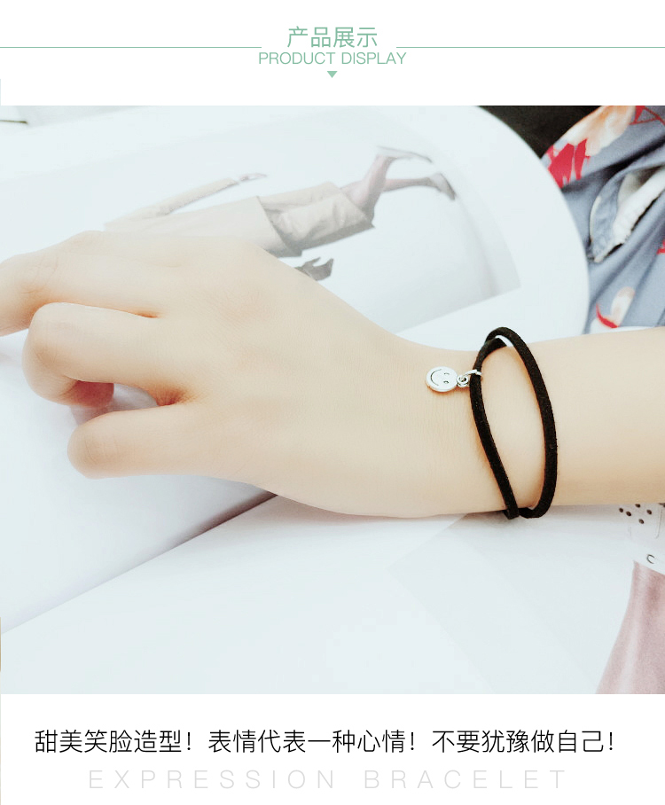 Vòng tay nữ phiên bản Hàn Quốc của retro ngọt ngào đơn giản dành cho nữ sinh viên Sen Sở hữu cá tính tay đen dây trang sức hoang dã vòng tay phong thủy neja