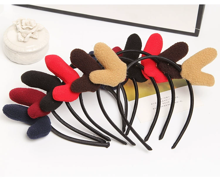 Mùa thu đông bán phụ kiện tóc dễ thương hoạt hình dễ thương gạc tai thỏ headband Vương miện Hàn Quốc ngày lễ Giáng sinh kẹp tóc