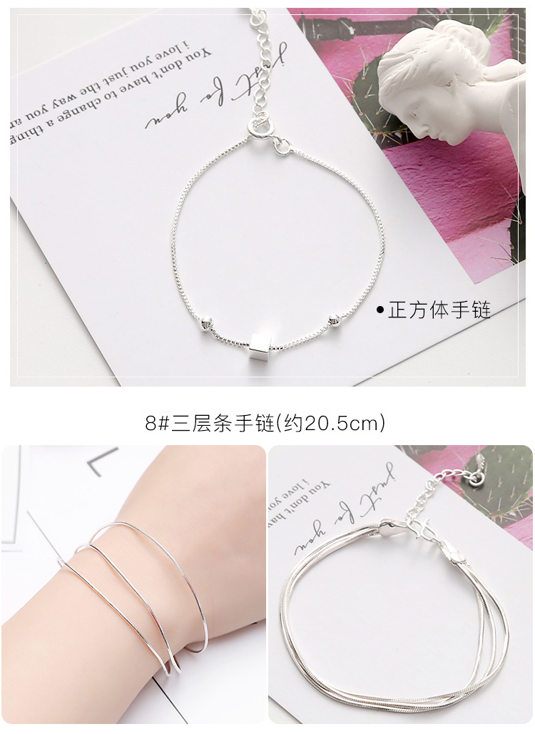 Hồng Nữ Tính Vòng Đeo Tay Nữ Hàn Quốc Đơn Giản Đồ Trang Sức Cá Tính Couple Bạc Sinh Viên Đồ Trang Sức Sen Sở Mật Ong Freshener