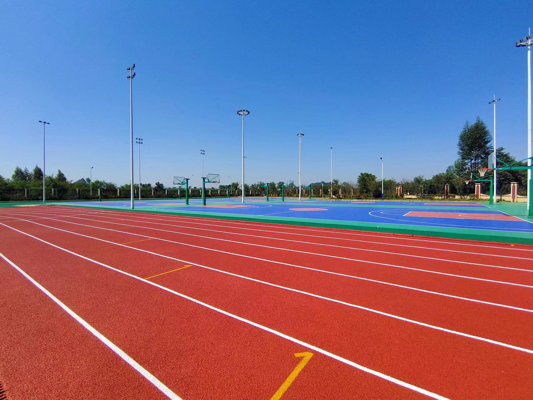 Plastic runway epdm particulate material school playground silicone puacrylic basketball field outdoor rubber new national standard