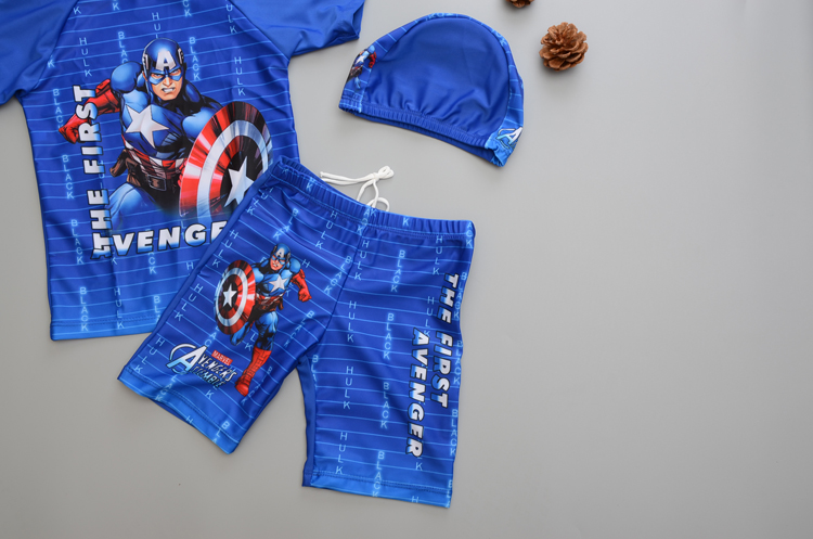 Đồ bơi cho bé trai Áo ngắn tay Chia tay Big Boy American Kem chống nắng Quick Dry Spa Áo tắm cho trẻ em mua đồ bơi cho be gái 12 tuổi