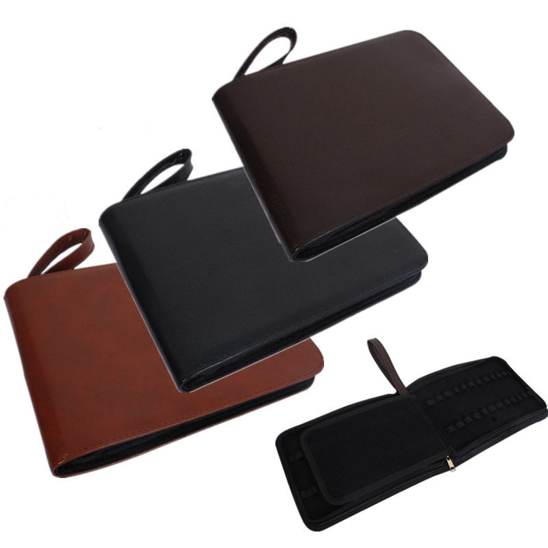 Anti-pressure pen cap 24 Mount Pen Signature Pen Protective Sleeve Multifunction Pure color pen bag stationery containing box Multi-support