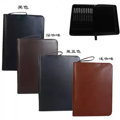 48-pack anti-collision scratch anti-pressure pen cover business office pen bag simple retro protective cover pen storage bag