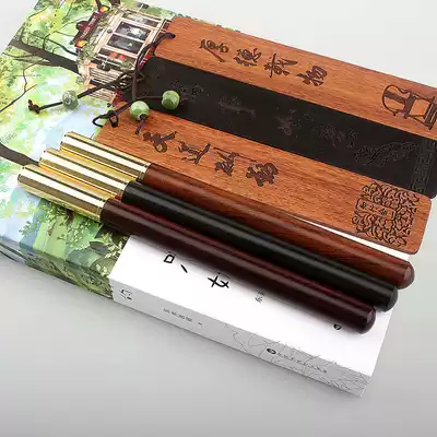 Red Wood Signature Pen water pen creative metal brass gel pen solid wooden high-end business gift pen