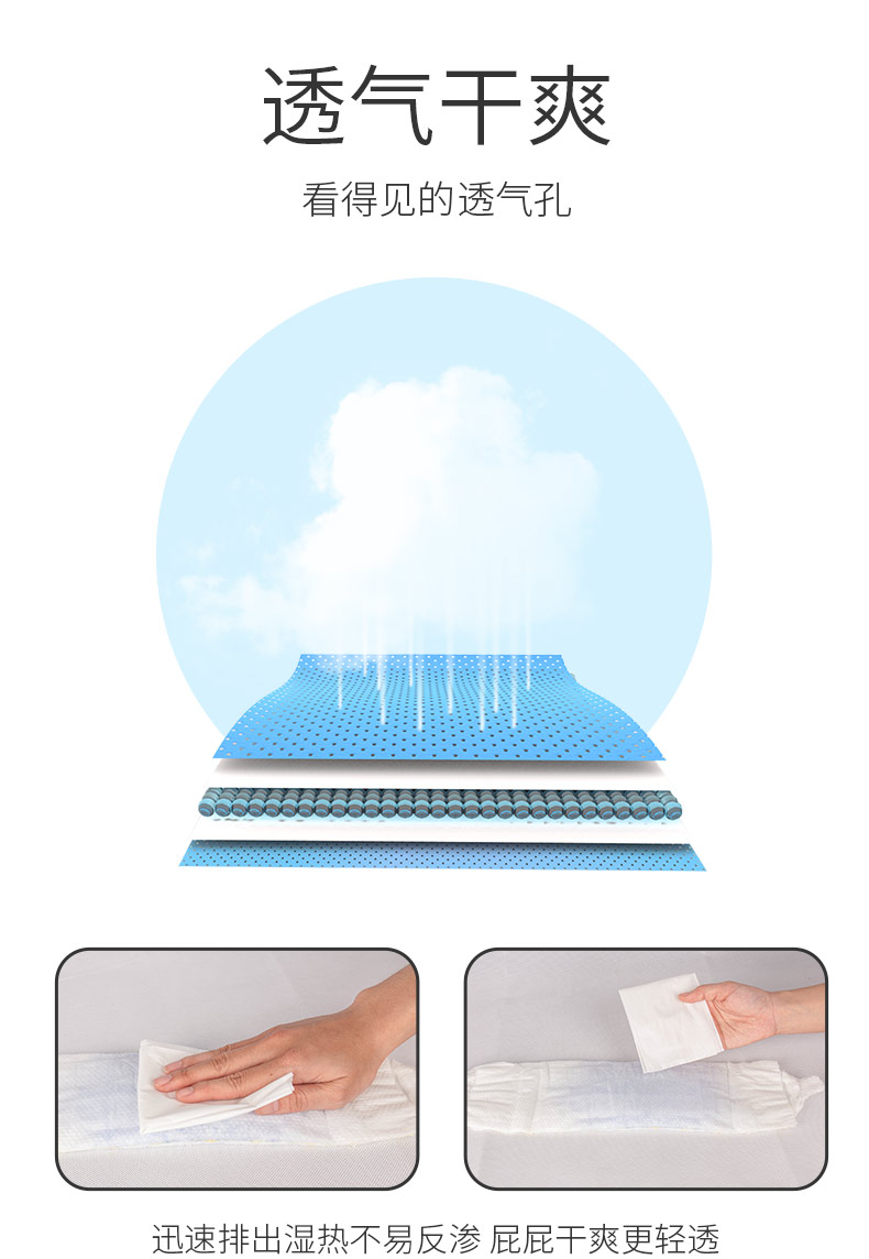 Tã giấy siêu mỏng cho bé bằng vải thun thoáng khí cho nam và nữ tã cho bé không kéo quần bán buôn S M L XL tã giấy sơ sinh