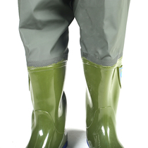 Reservoir fishing fish pants thick waterproof water pants one-piece rain shoes half waist waist ultra-light wear-resistant breathable rain pants men