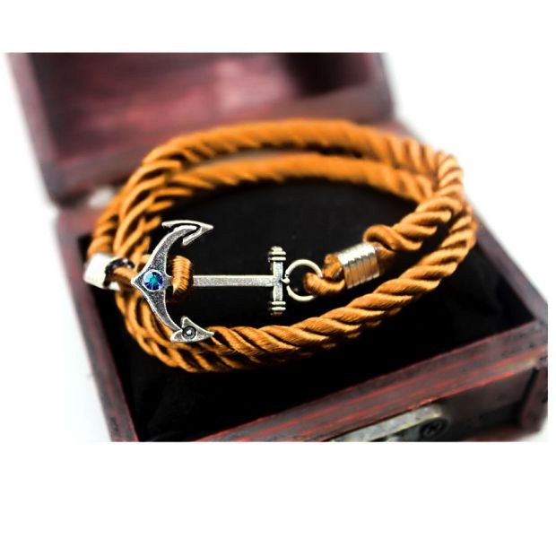 Châu Âu và Hoa Kỳ retro KJP handmade neo tay dây cotton và vải lanh ba vòng tròn bện cô gái vòng đeo tay cặp đôi thương hiệu thủy triều đá thạch anh tóc vàng