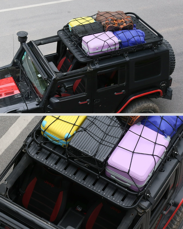 Dành riêng cho 07-17 JEEP Wrangler khung hành lý mái được sửa đổi, phụ kiện giá nóc chịu lực hai cửa bốn cửa - Roof Rack