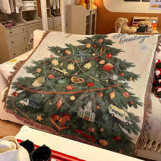 Christmas sofa towel holiday decoration tapestry