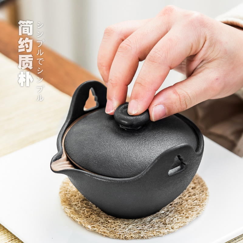British ceramic teapot household teapot kung fu tea set to filter the tea taking single pot of tea hand grasp pot office