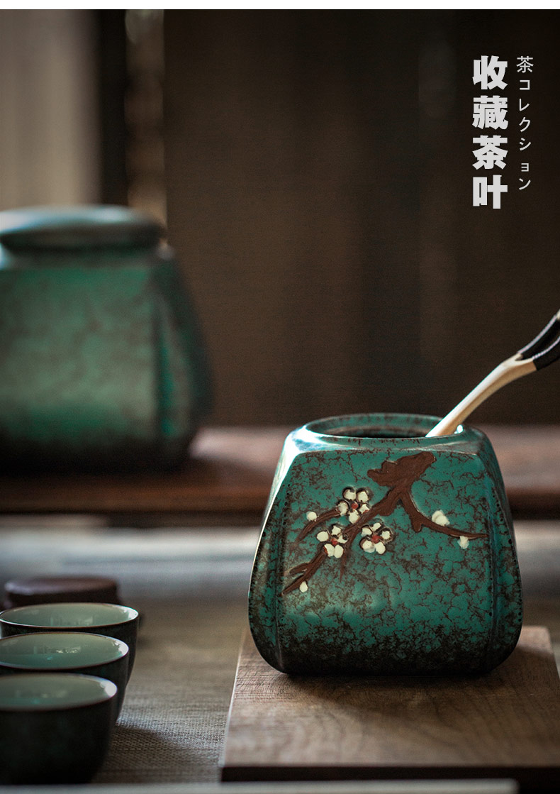 British ceramic tea pot pottery move household retro kung fu tea set mini seal pot tea storage tanks