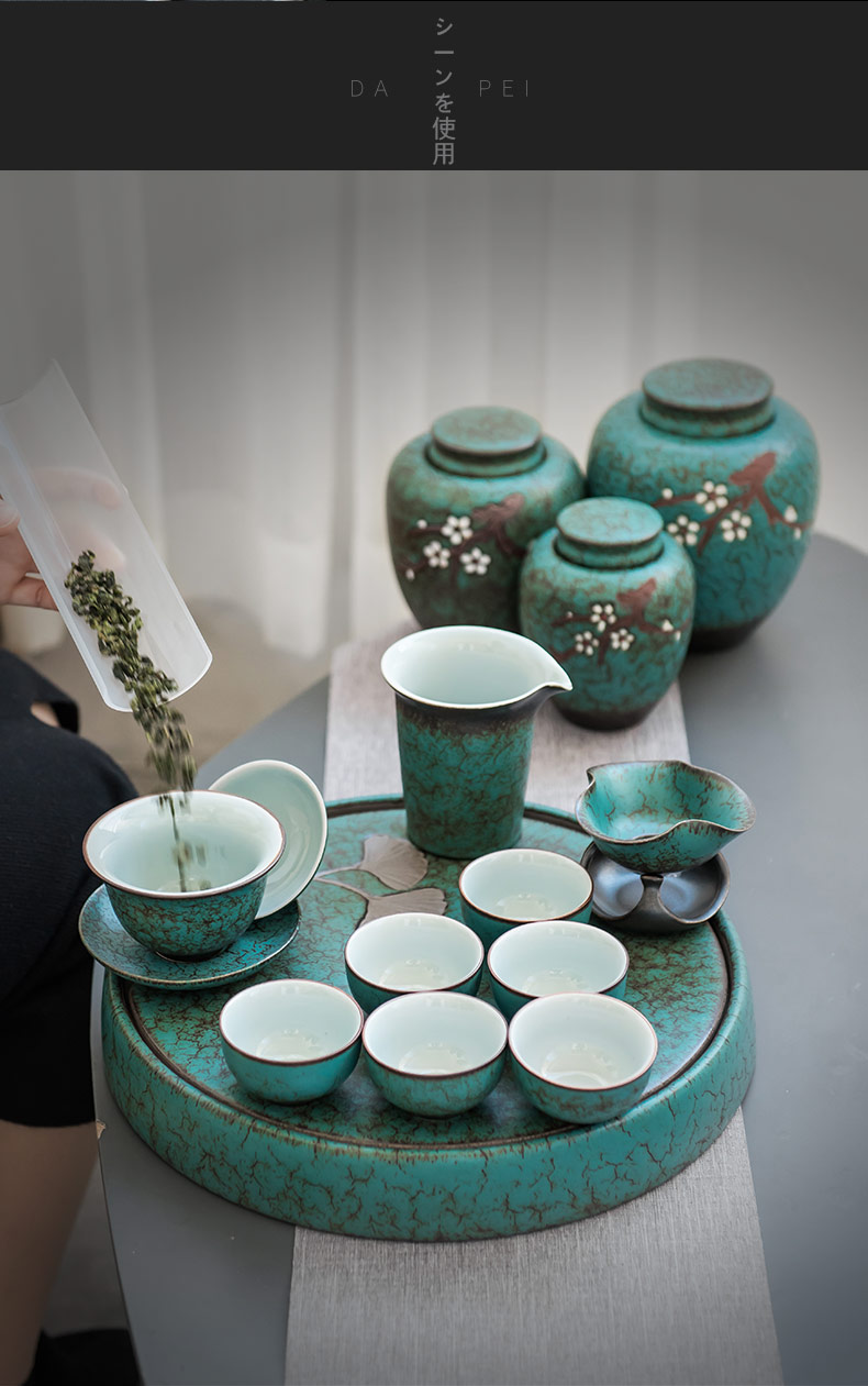 British kung fu tea set suit restoring ancient ways is a complete set of ceramic teapot suit household dry tea tea set tea table