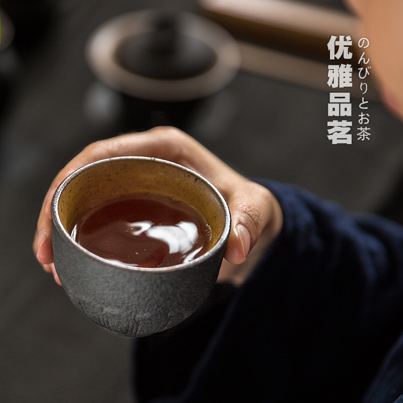 Yellow sand sample tea cup glaze ceramic cup kung fu tea set ceramics cup tea cups, small individual CPU master CPU