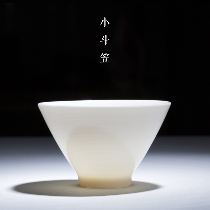 Dehua white porcelain sample tea cup ceramic tea cups of jade porcelain cup tea cup tea cup fragrance - smelling cup