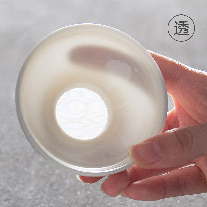 Jade porcelain) filter creative ceramic filter dehua white porcelain tea strainer) a cup of tea strainer fair cup of tea