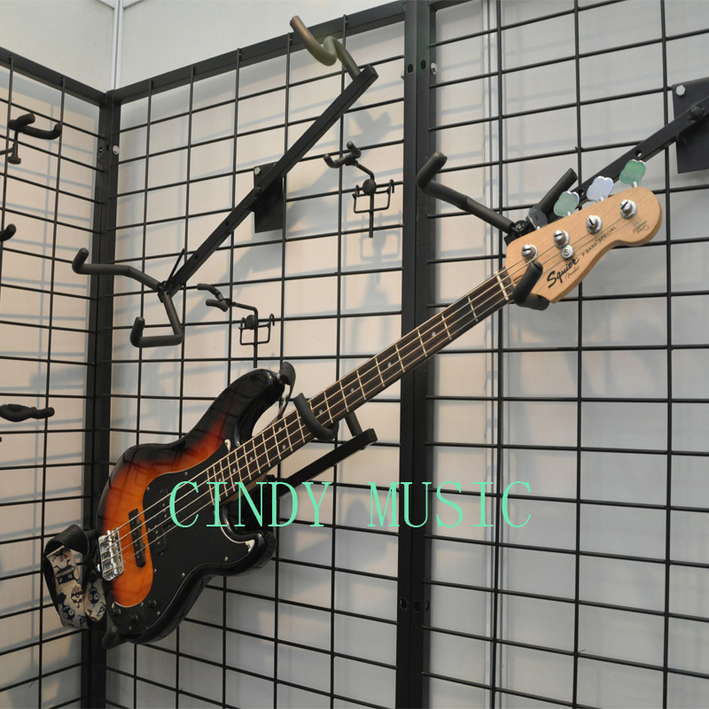 Electric Guitar Inclined Rack Rock Guitar Net Rack Electric Bass Inclined rack Thin wood Guitar Rack Diagonal Hanger Instrument Show Shelf